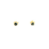 Aretes con Topacios london blue 0.20 ct - Oro amarillo