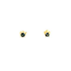 Aretes con Topacios london blue 0.20 ct - Oro amarillo