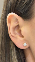 Aretes con Moissanitas 1 ct - Oro amarillo