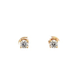 Aretes con Moissanitas 1 ct - Oro amarillo