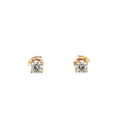 Aretes con Moissanitas 1 ct - Oro amarillo