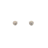 Aretes con Moissanitas 0.12 ct - Oro blanco