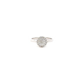 Anillo tipo ilusión Diamantes - Oro blanco