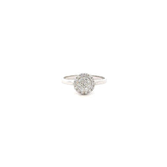 Anillo tipo ilusión Diamantes - Oro blanco