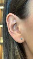 Aretes con Topacios london blue 0.20 ct - Oro amarillo
