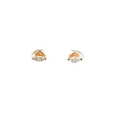 Aretes Diamantes marquiz - Oro amarillo