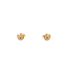 Aretes con Diamantes 0.11 ct - Oro amarillo