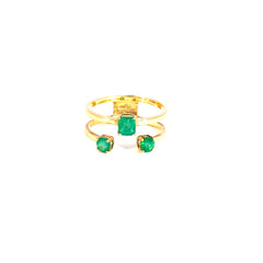 Anillo multi esmeralda - Oro amarillo