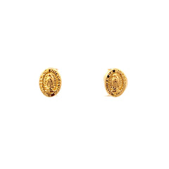 Aretes Virgen de Guadalupe - Oro amarillo