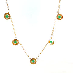 Gargantilla esmeraldas halo diamantes