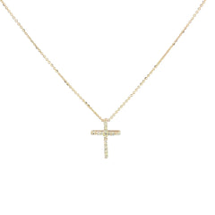 Collar con cruz brillante