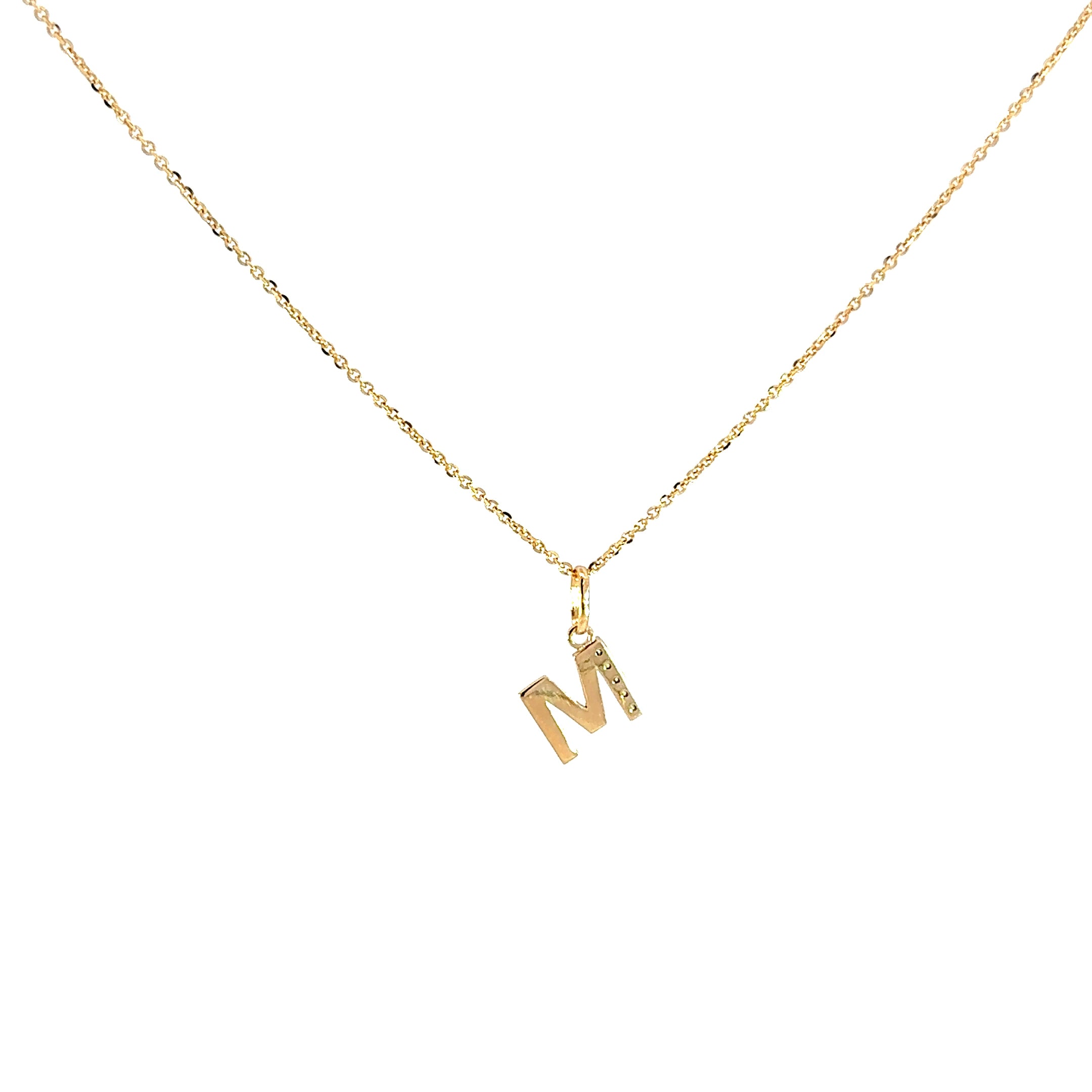 Collar con letra inicial dorada