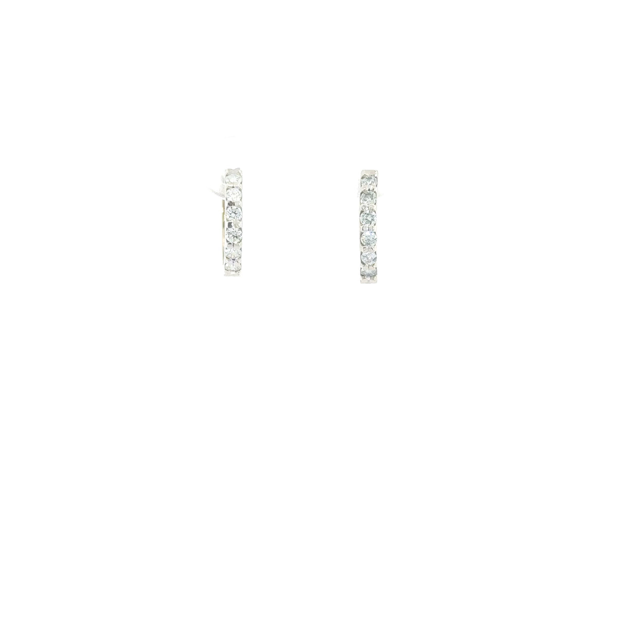 Candongas oro blanco y diamantes