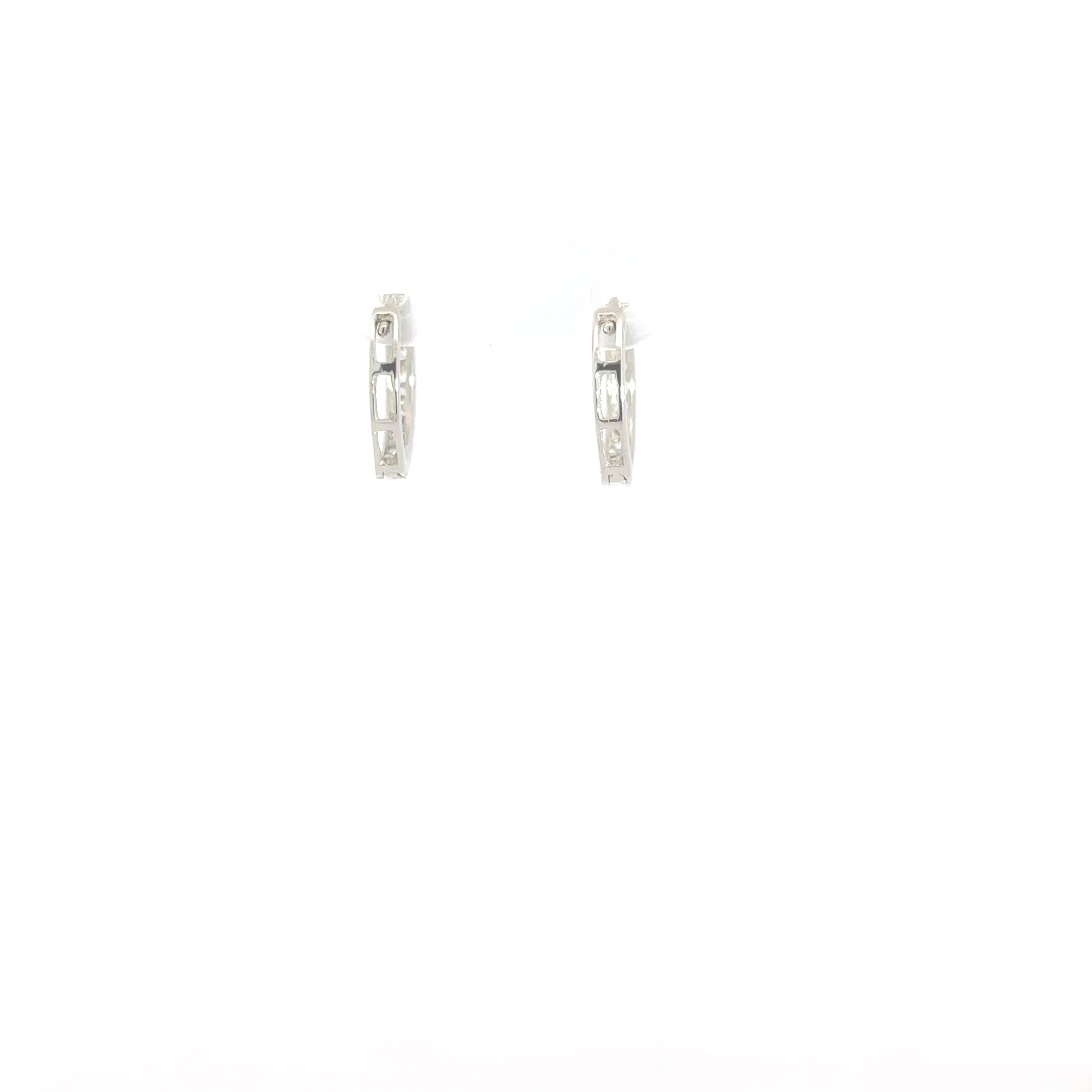 Candongas oro blanco circones en carré