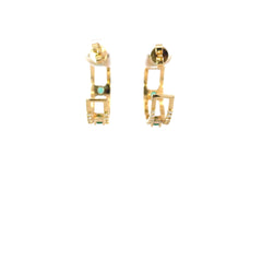 Candongas oro esmeraldas y moissanita