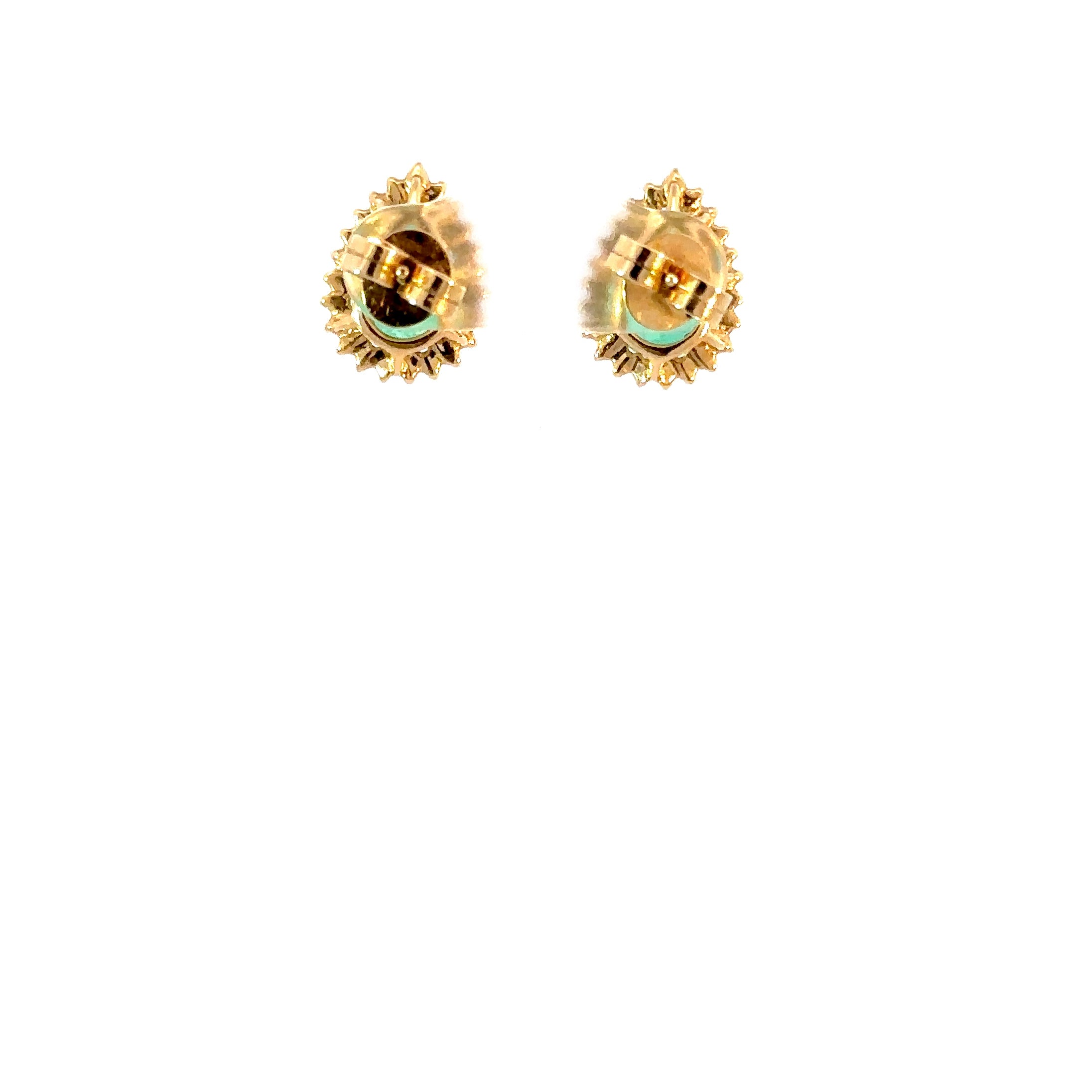 Aretes Gota esmeraldas y diamantes oro amarillo