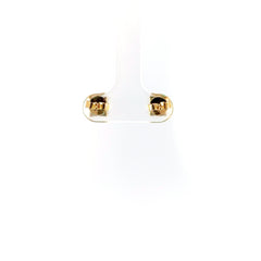 Aretes oro Amarillo Esmeralda cuadrada Grandes