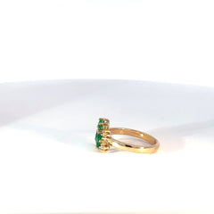 Anillo oro amarillo esmeralda y diamantes Group