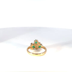Anillo oro amarillo esmeralda y diamantes Group