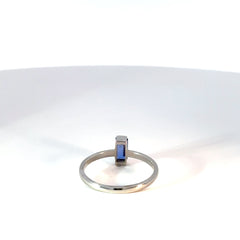 Anillo Zafiro Natural baguette