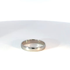 Argolla mediacaña oro blanco lisa