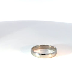 Argolla mediacaña oro blanco lisa