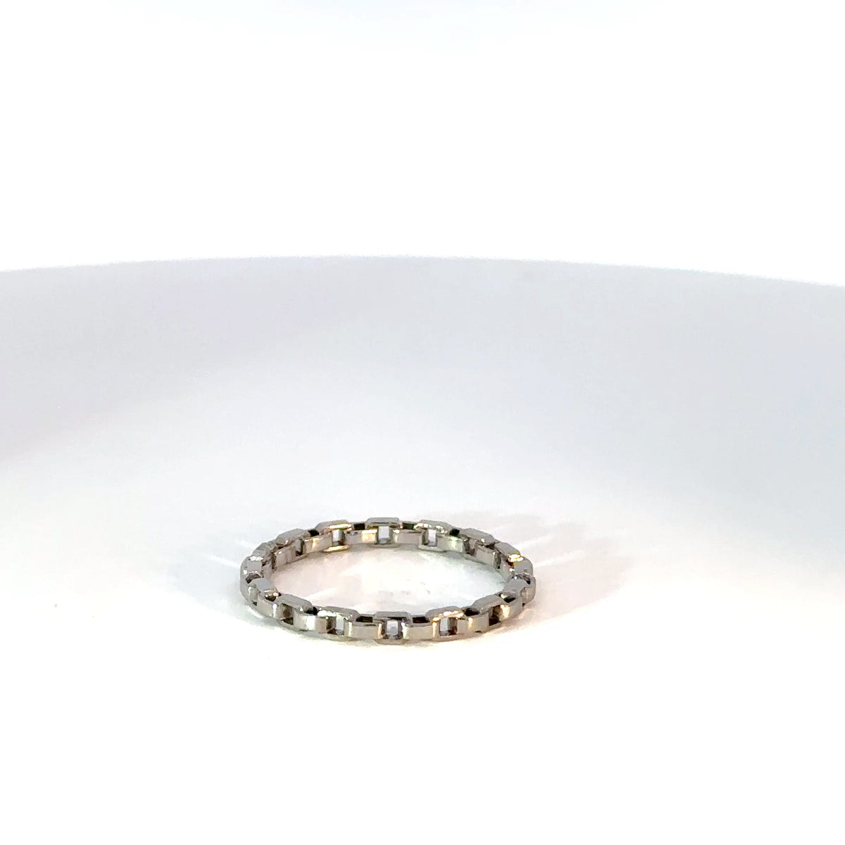 Argolla Oro Blanco eslabones