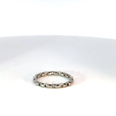 Argolla Oro Blanco eslabones