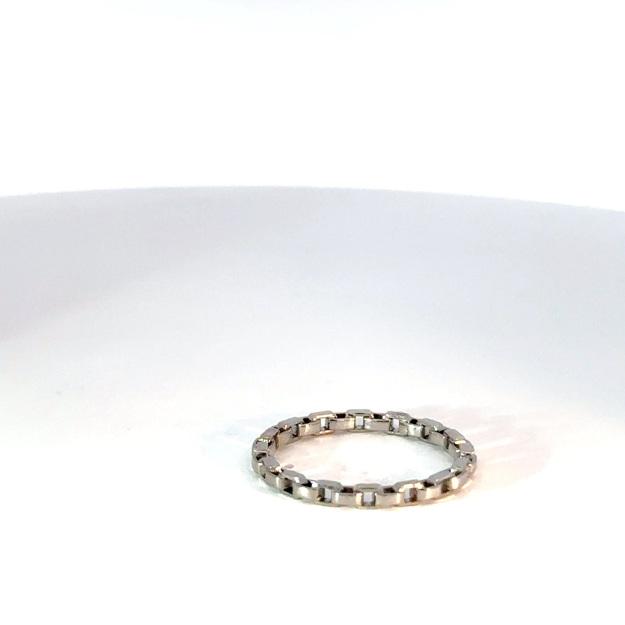 Argolla Oro Blanco eslabones