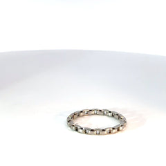 Argolla Oro Blanco eslabones