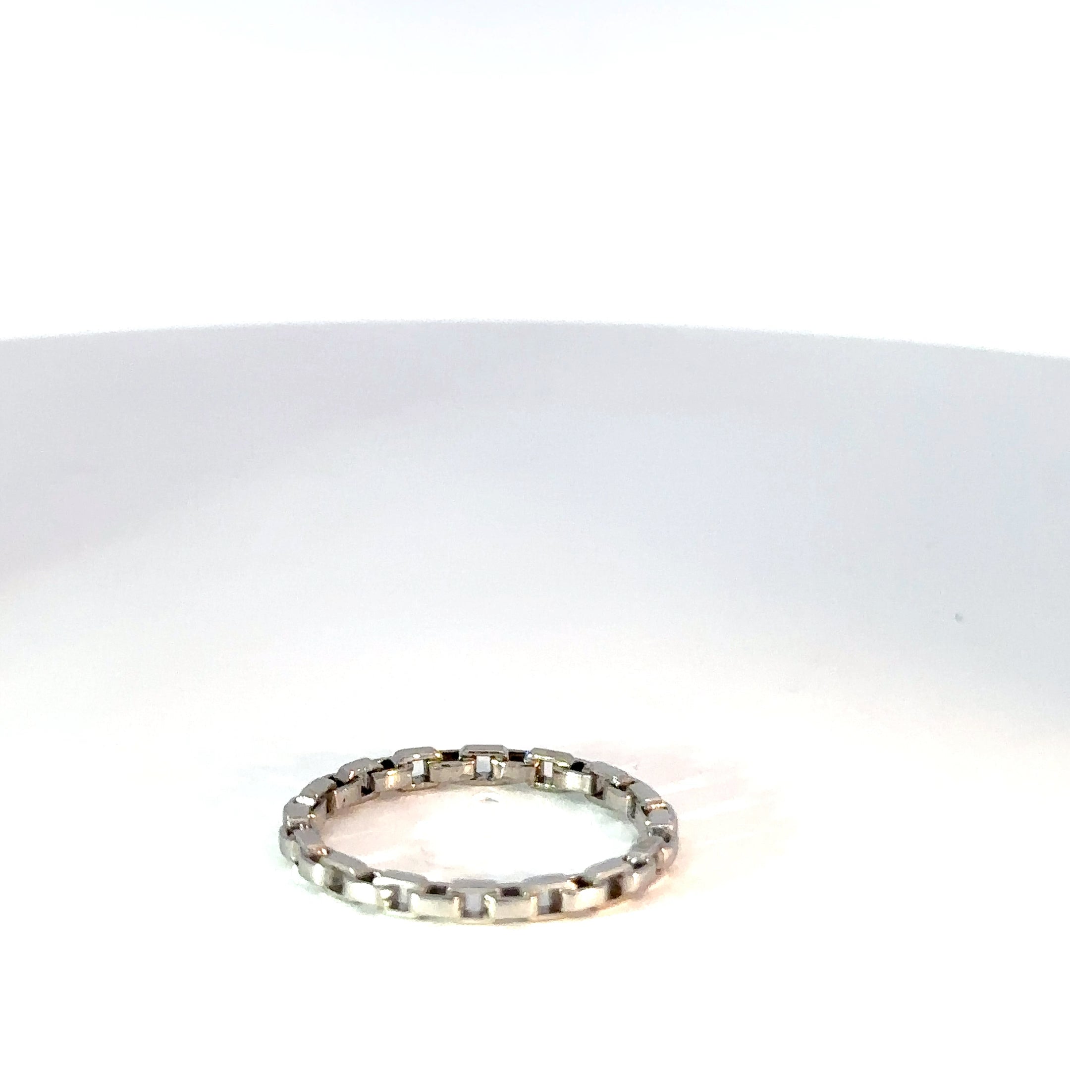 Argolla Oro Blanco eslabones