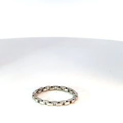 Argolla Oro Blanco eslabones