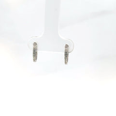 Elegantes Aretes en Candongas con Diamantes en Oro Amarillo