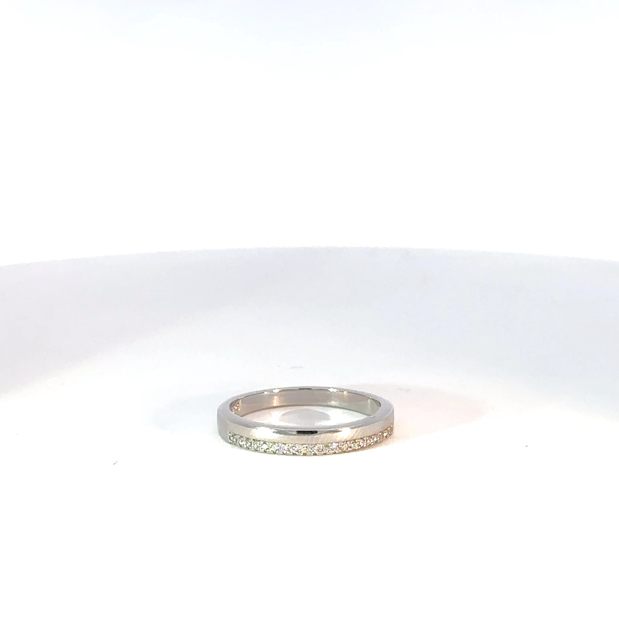 Anillo de Banda en Plata con Circones