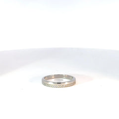 Anillo de Banda en Plata con Circones