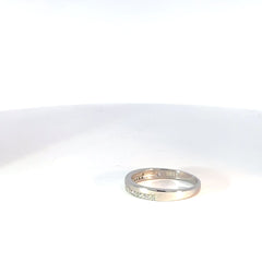 Anillo de Banda en Plata con Circones