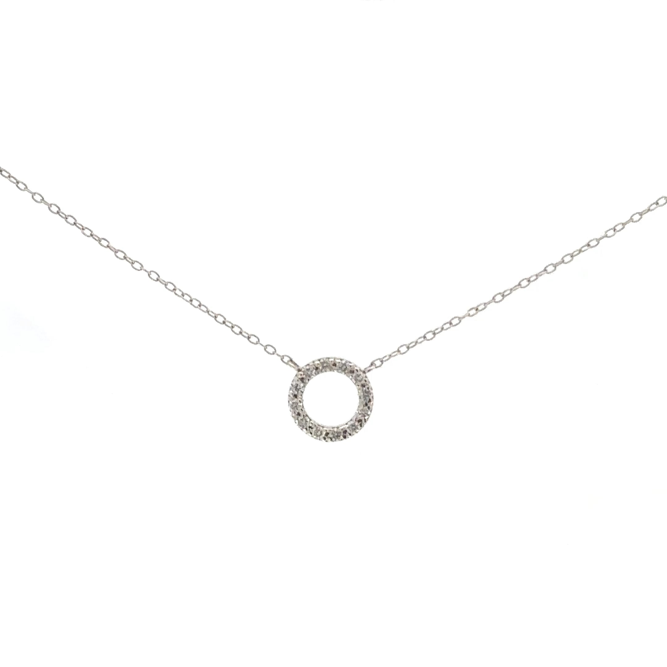 Cadena en Oro Blanco con Diamantes