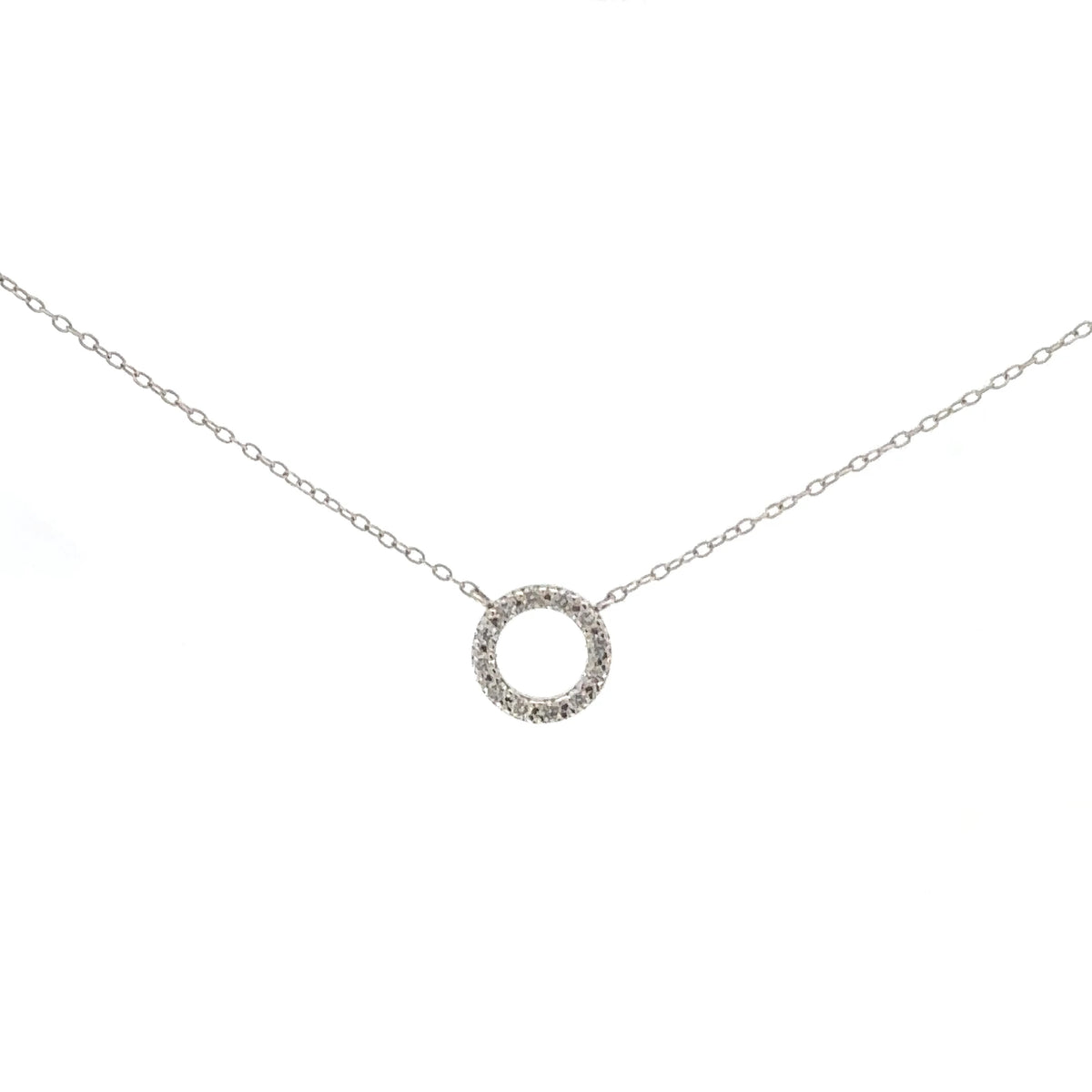 Cadena en Oro Blanco con Diamantes