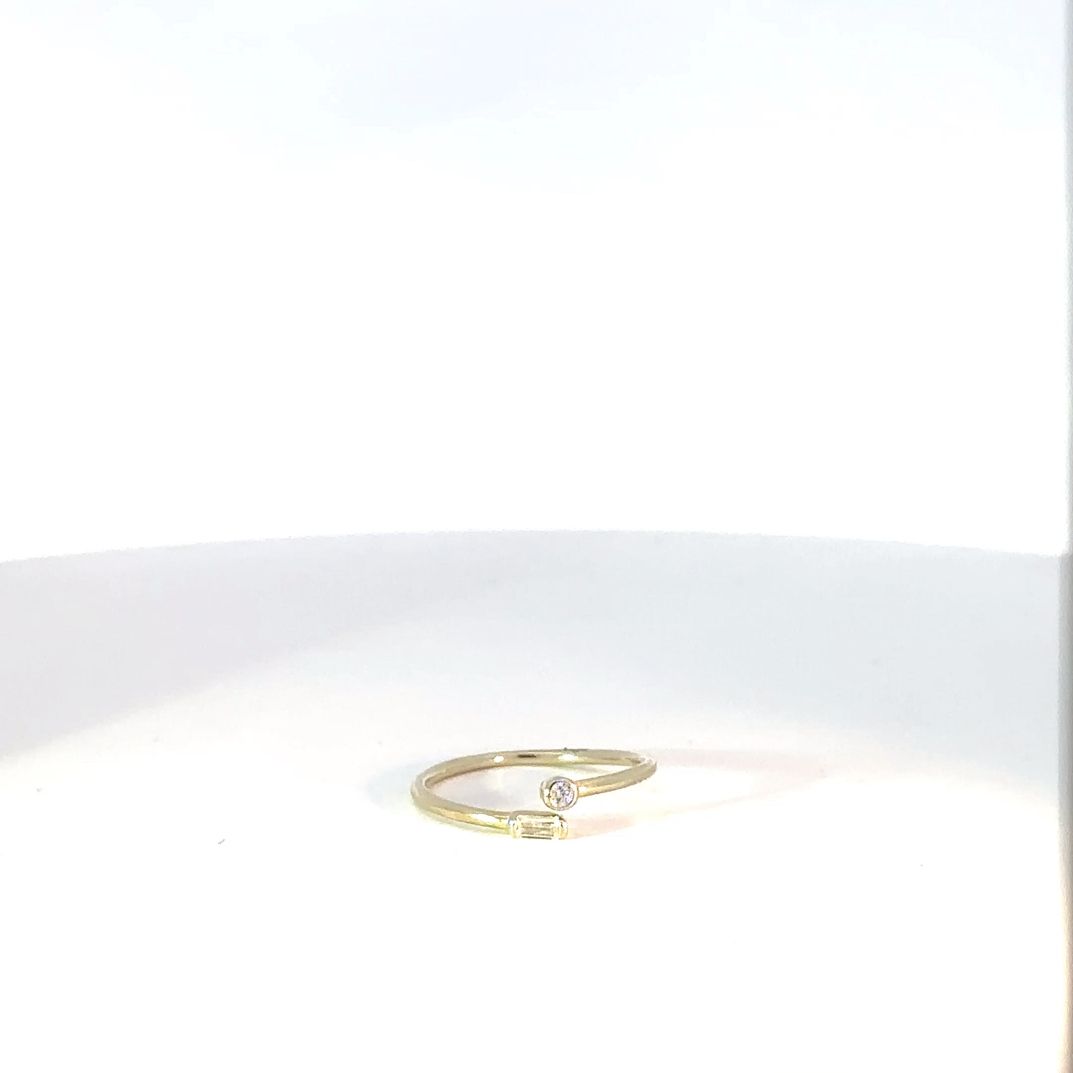 Anillo de Plata en Baño de Oro circones