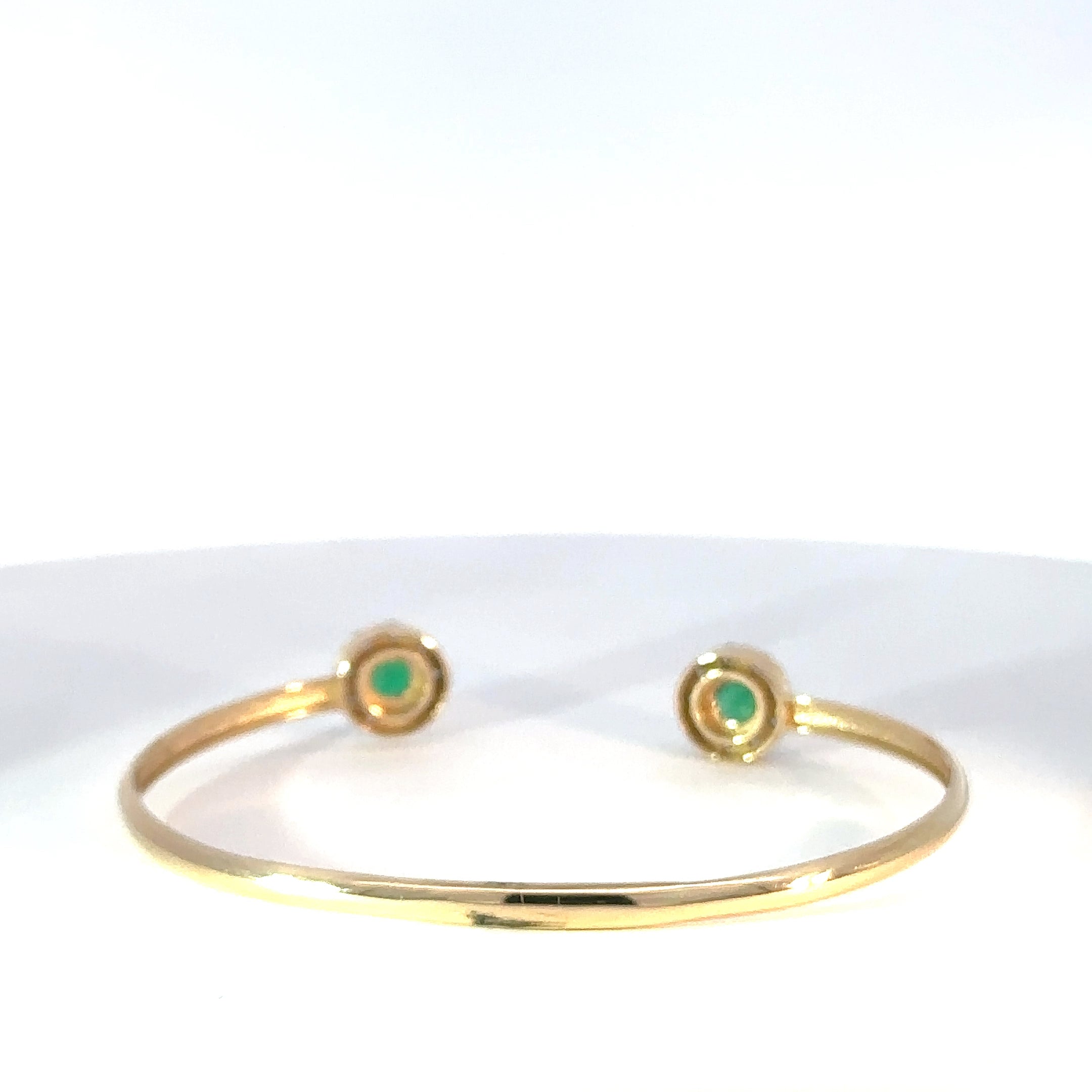 Pulsera  en Oro Amarillo con Esmeraldas y Diamantes