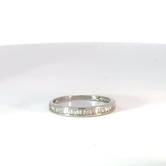 Anillo Cintillo en Oro Blanco