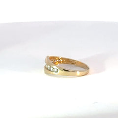 Anillo oro amarillo diamantes carré