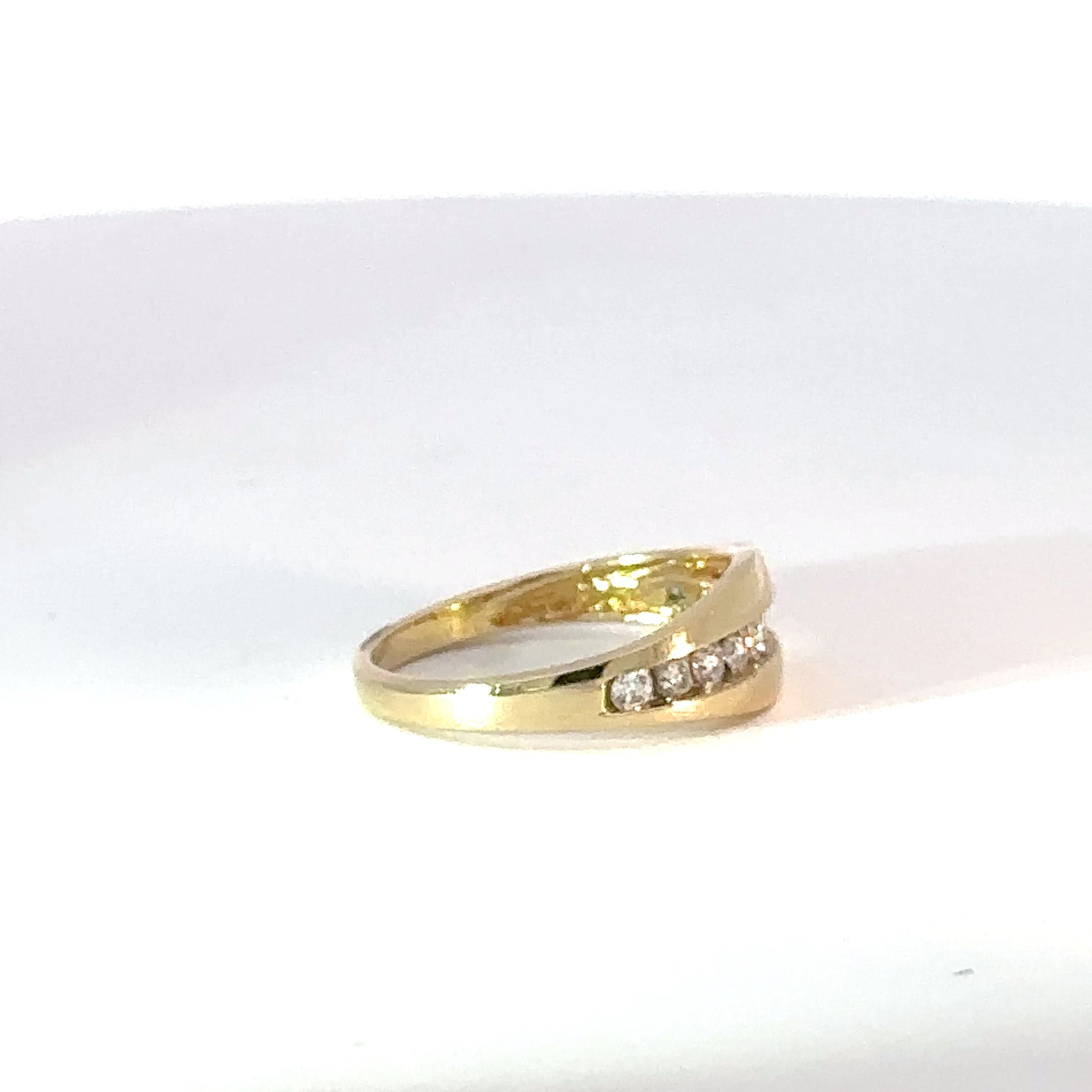 Anillo oro amarillo diamantes carré