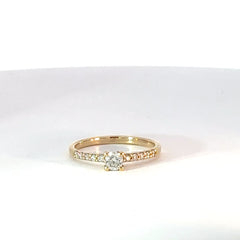 Anillo compromiso Paris oro y diamantes