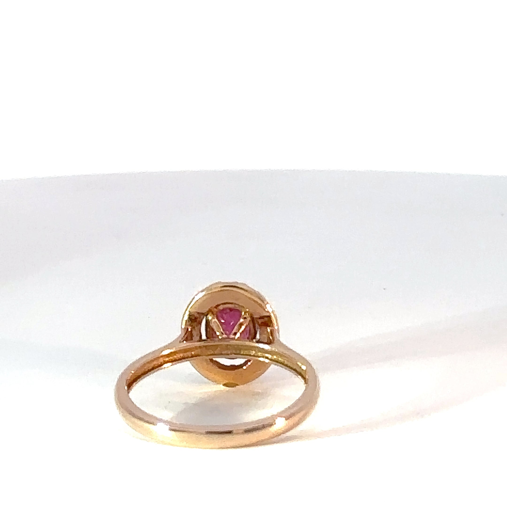 Anillo de Oro Rosa Lady Rubí y Diamantes