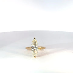 Anillo oro amarillo diamante marquiz