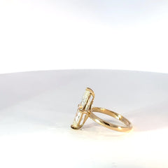 Anillo oro amarillo diamante marquiz