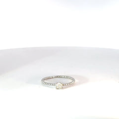 Anillo Solitario en Plata con circón