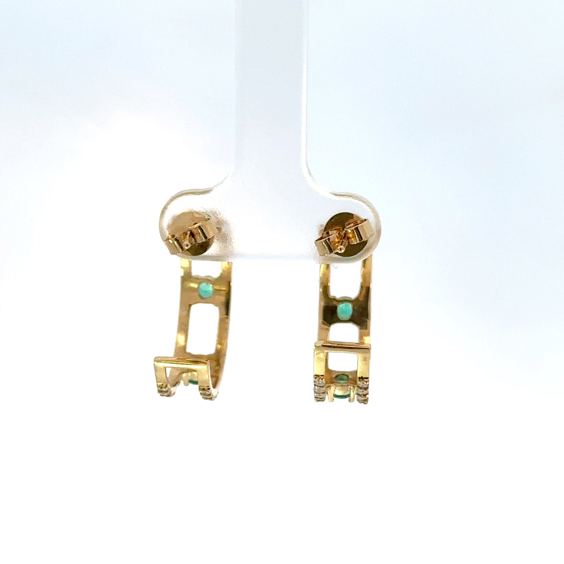 Candongas oro esmeraldas y moissanita