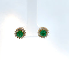 Aretes cluster de Esmeralda y Diamantes